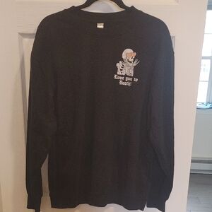 Black Skeleton Graphic Sweatshirt